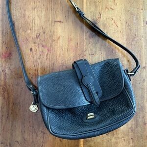 Vintage Dooney & Bourke black pebbled leather Crossbody Bag purse